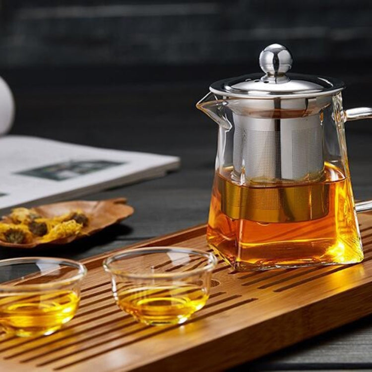 Stainless Steel Clear Heat Resistant Glass Filter Tea Pot, Capacity: 950ml by bashfashion