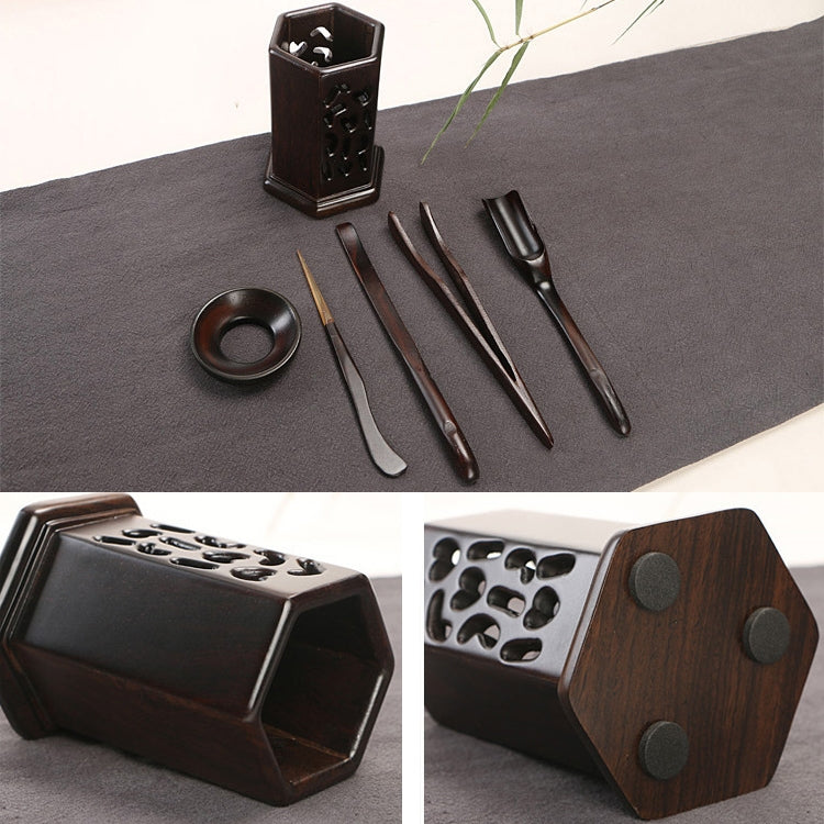 Home Decoration Ebony Wood Tea Set tea Tray Accessories Tea Clip (34-1) by bashfashion