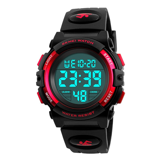 SKMEI 1258 Multifunctional Outdoor Sports Noctilucent Waterproof Wrist Watch, Size: S(Red) by SKMEI