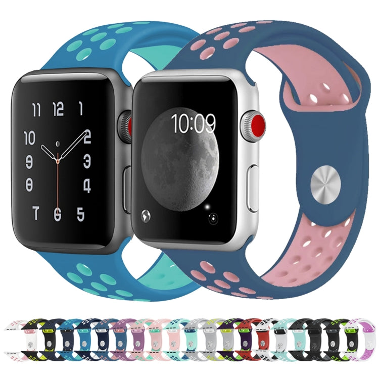 For Apple Watch Ultra 49mm&Watch Ultra 2 49mm / Series 10 46mm / 9&8&7 45mm / SE 3&SE 2&6&SE&5&4 44mm / 3&2&1 42mm Fashionable Classical Silicone Sport Watch Band(Black Yellow) by bashfashion