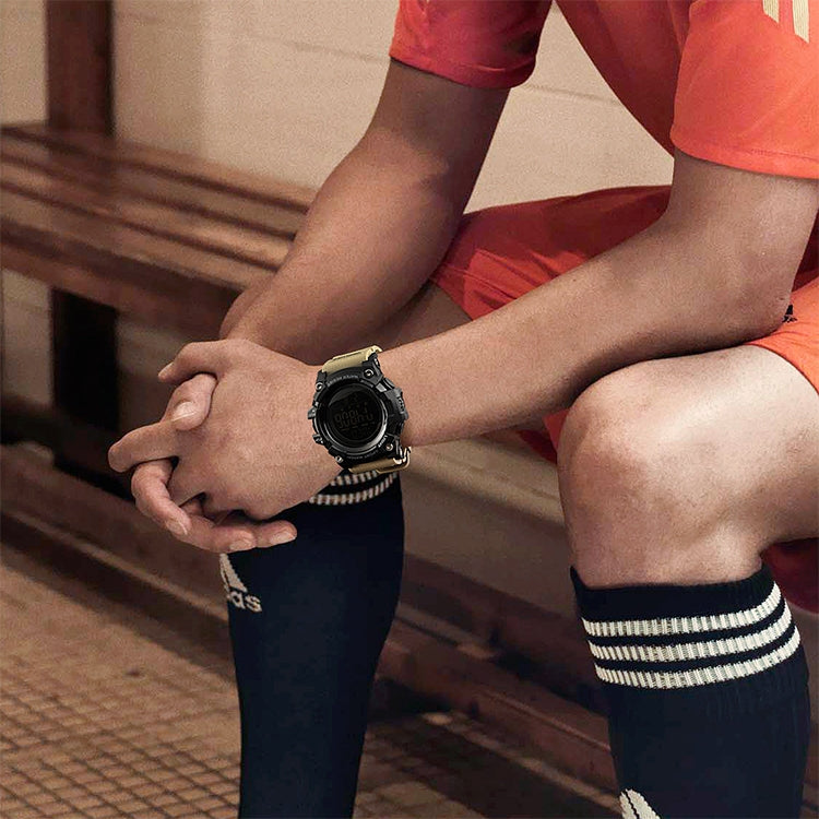 SKMEI 1384 Multifunctional Men Outdoor Fashion Noctilucent Waterproof LED Digital Watch (Khaki) by SKMEI