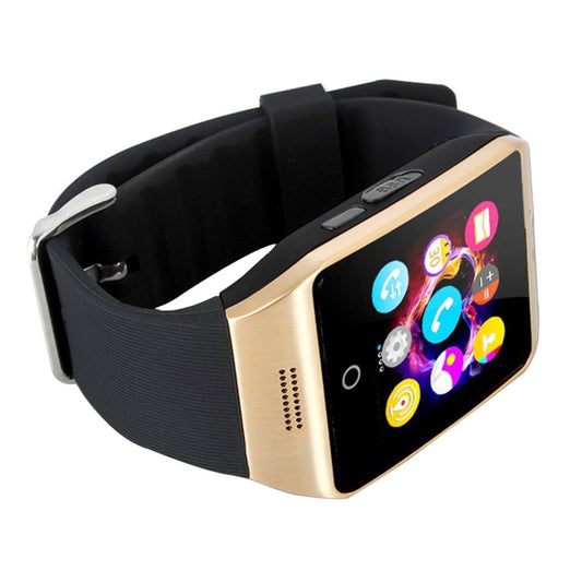 Q18S 1.54 inch IPS Screen MTK6260A Bluetooth 3.0 Smart Watch Phone, Pedometer / Sedentary Reminder / Sleeping Monitor / Anti-Loss / Remote Camera / GSM / 0.3M Camera (Black + Gold) by bashfashion