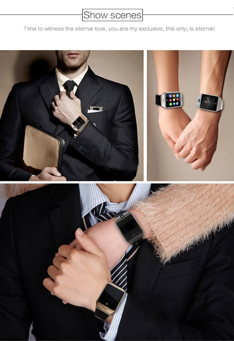 Q18S 1.54 inch IPS Screen MTK6260A Bluetooth 3.0 Smart Watch Phone, Pedometer / Sedentary Reminder / Sleeping Monitor / Anti-Loss / Remote Camera / GSM / 0.3M Camera (Black + Grey) by bashfashion