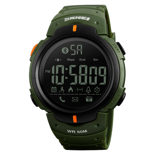 SKMEI 1301 Multifunction 50m Waterproof Sports Bluetooth Smart Watch, Compatible with Android & iOS System(Army Green) by SKMEI