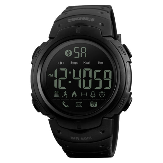 SKMEI 1301 Multifunction 50m Waterproof Sports Bluetooth Smart Watch, Compatible with Android & iOS System(Black) by SKMEI