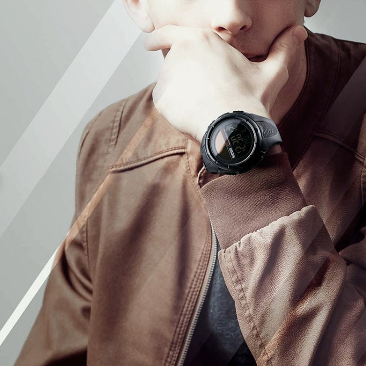 SKMEI 1405 Fashion Solar Power Outdoor Sports Watch Multifunctional 50m Waterproof Men Digital Watch(Black) by SKMEI