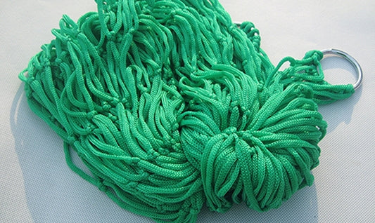 Hanging Nylon Mesh Rope Hammock Sleeping Hanging Bed (Colour: Green ) by bashfashion