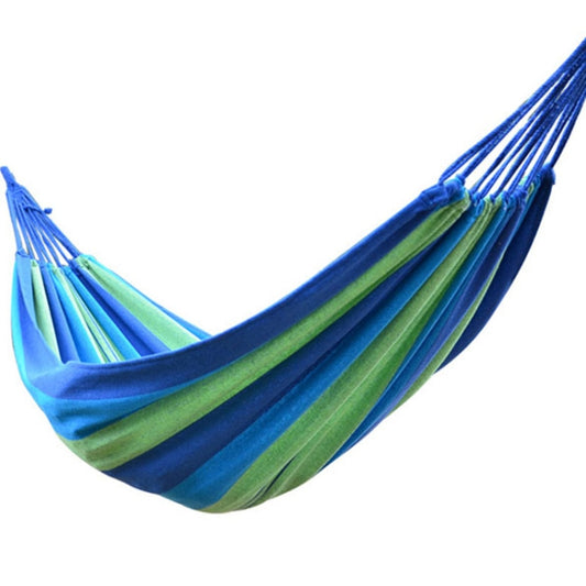 Stripe Outdoor Canvas Hammock Dual People Widening Swing Bed, Size: 190cm x 150cm by bashfashion