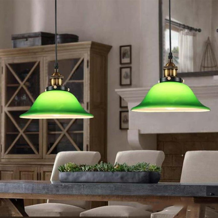 LED Industrial Edison Vintage Style Hanging lamp Green Emerald Glass Pendant Light with E27 Bulb (Warm White) by YWXLight