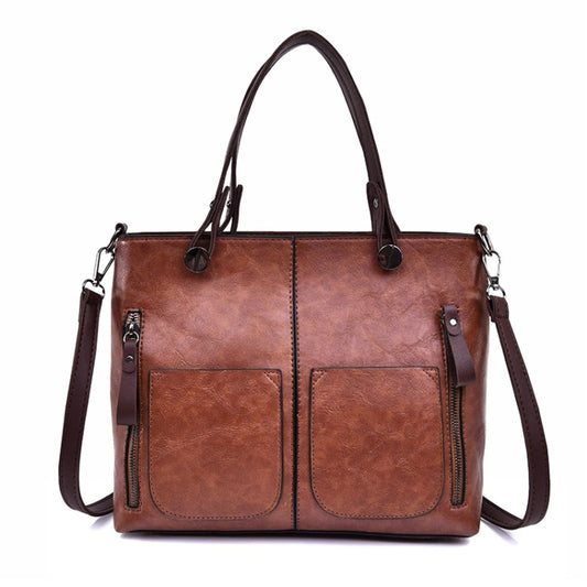 Fashion Casual PU Shoulder Bag Ladies Handbag Messenger Bag (Brown) by bashfashion