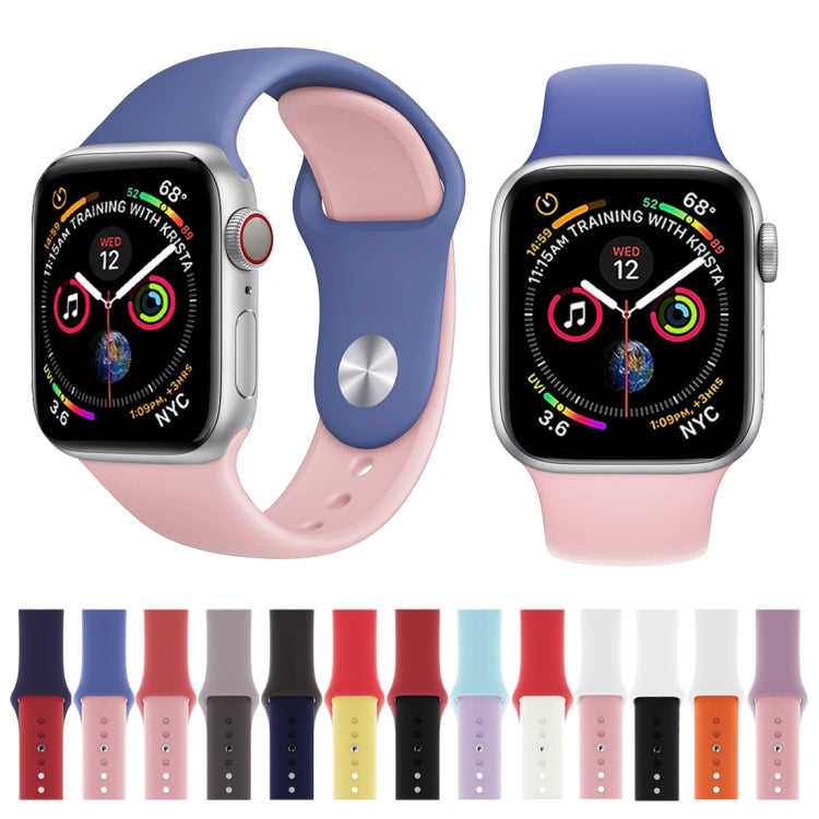 Double Colors Silicone Watch Band for Apple Watch Series 3 & 2 & 1 42mm(White+Light Pink) by bashfashion