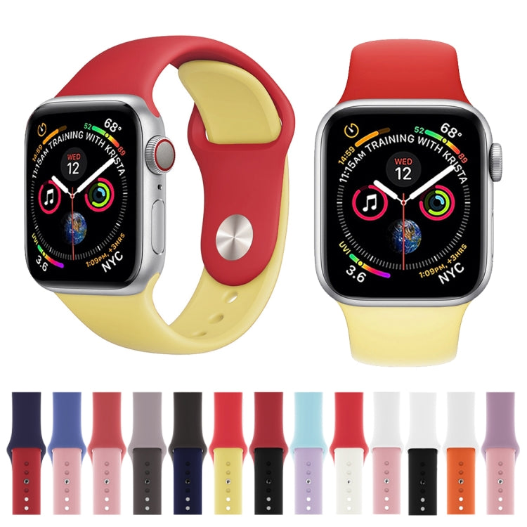 Double Color Silicone Watch Band for Apple Watch Series 3 & 2 & 1 38mm (Purple+Light Pink) by bashfashion