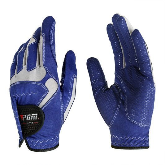 PGM Golf Left Hand Microfiber Cloth Anti-Slip Single Gloves for Men (Color:Blue Size:25) by PGM