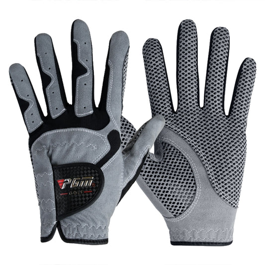 PGM Golf Left Hand Microfiber Cloth Anti-Slip Single Gloves for Men (Color:Grey Size:22) by PGM