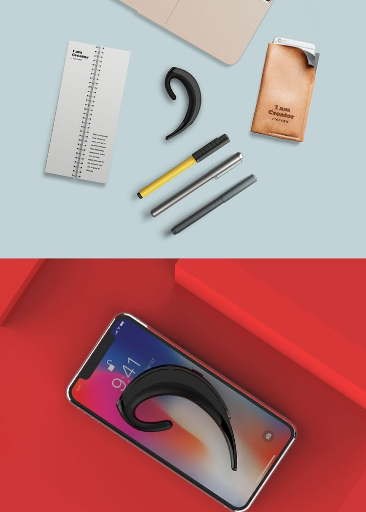 Ear-hanging Business Style Wireless Bluetooth Earphone Headset by bashfashion