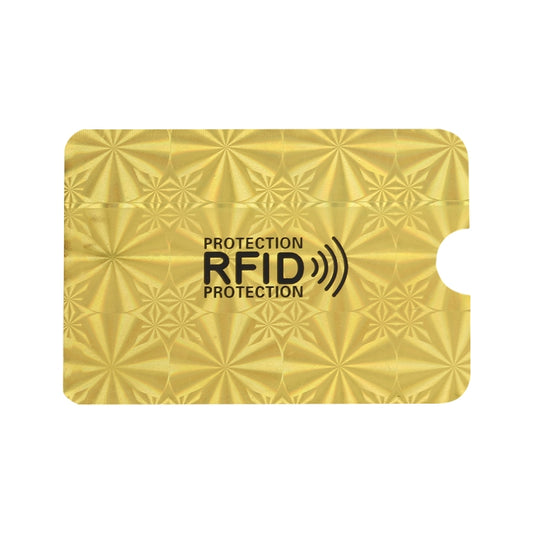 100pcs Aluminum Foil RFID Blocking Credit Card ID Bank Card Case Card Holder Cover, Size: 9 x 6.3cm(Golden Snowflake) by bashfashion
