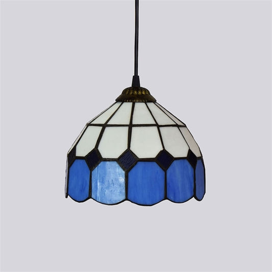 8 inch Simple Style Stained Glass Restaurant Bar Pendent Lamp by YWXLight
