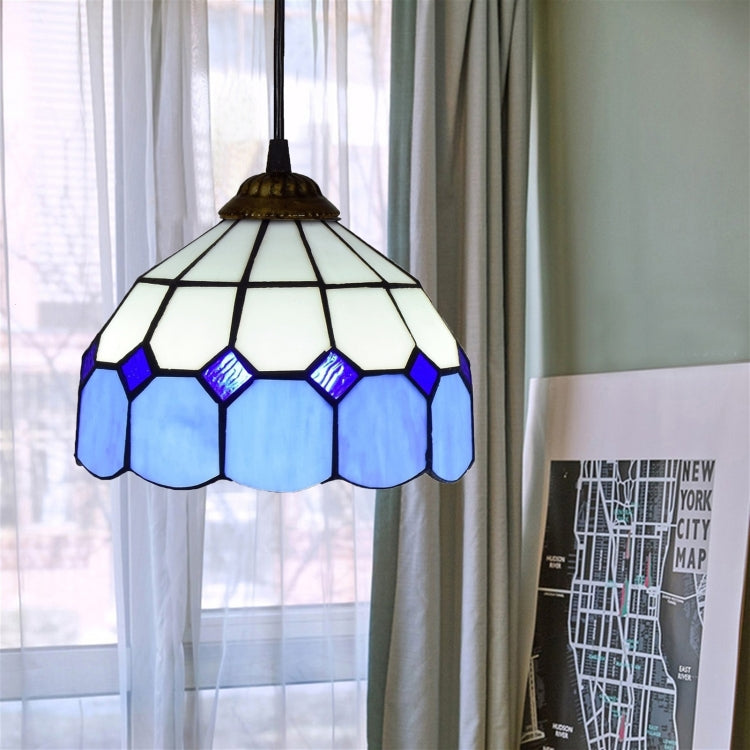 8 inch Simple Style Stained Glass Restaurant Bar Pendent Lamp by YWXLight