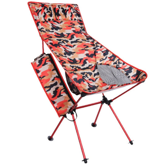 Outdoor Portable Camouflage Folding Camping Chair Light Fishing Beach Chair Aviation Aluminum Alloy Backrest Recliner by bashfashion