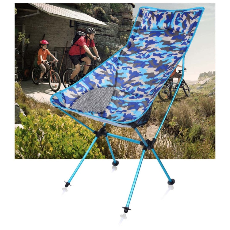 Outdoor Portable Camouflage Folding Camping Chair Light Fishing Beach Chair Aviation Aluminum Alloy Backrest Recliner by bashfashion