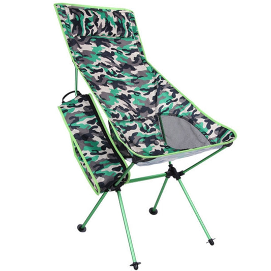 Outdoor Portable Camouflage Folding Camping Chair Light Fishing Beach Chair Aviation Aluminum Alloy Backrest Recliner by bashfashion