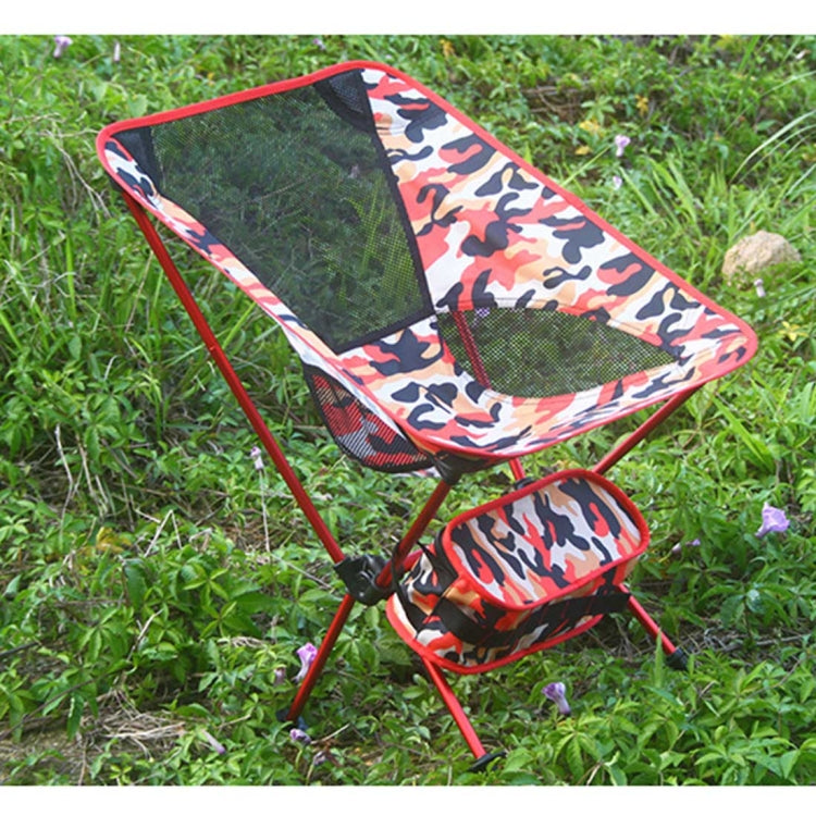Outdoor Camouflage Portable Folding Camping Chair Light Fishing Beach Chair Aviation Aluminum Alloy Backrest Recliner by bashfashion