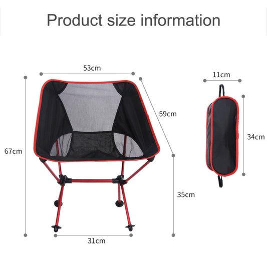 Outdoor Portable Folding Camping Chair Light Fishing Beach Chair Aviation Aluminum Alloy Backrest Recliner by bashfashion