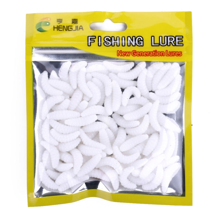 HENGJIA SO106 50 PCS 20mm Simulation Bread Bait Worms Crescent Soft Bait Horseback Fish Worm Bait Fishing Gear (White) by HENGJIA