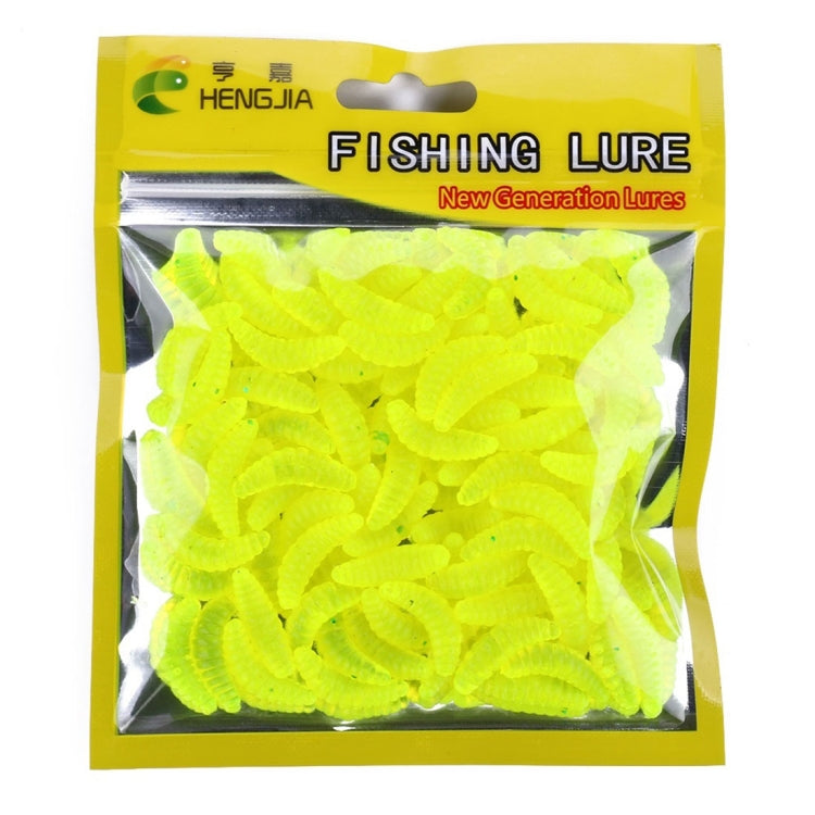 HENGJIA SO106 50 PCS 20mm Simulation Bread Bait Worms Crescent Soft Bait Horseback Fish Worm Bait Fishing Gear (Yellow) by HENGJIA