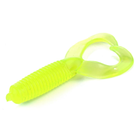 HENGJIA SO105 20 PCS 3.5cm/0.9g Double Tailed Bait Soft Bait for Sea Fishing (Yellow) by HENGJIA