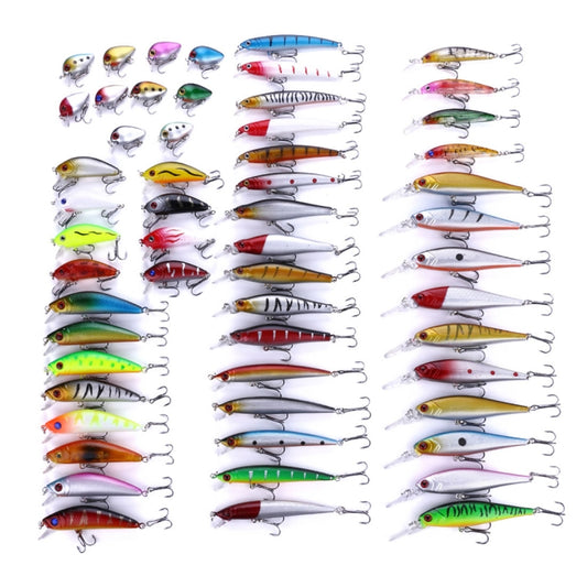 HENGJIA Set056 56 PCS Sequin Set Metal Sequins False Bait Fresh Sea Bass Fishing Bait Set, Length: 3 to 10cm, Boxed by HENGJIA