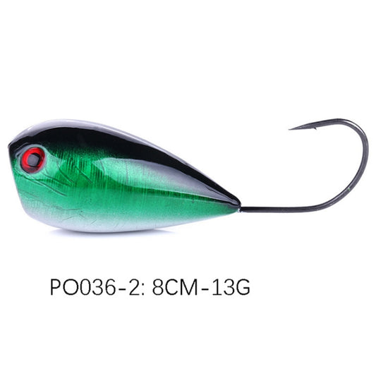 HENGJIA PO036 8cm/13g Big Mouth Single Hook Hitting Water Wave Hard Bait Lure Outdoor Fishing Gear Lure Fishing Bait Fishing Tackle (PO036-2) by HENGJIA
