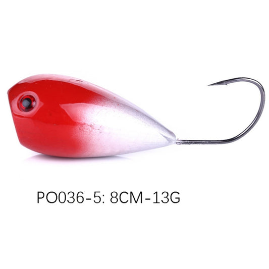 HENGJIA PO036 8cm/13g Big Mouth Single Hook Hitting Water Wave Hard Bait Lure Outdoor Fishing Gear Lure Fishing Bait Fishing Tackle (PO036-5) by HENGJIA
