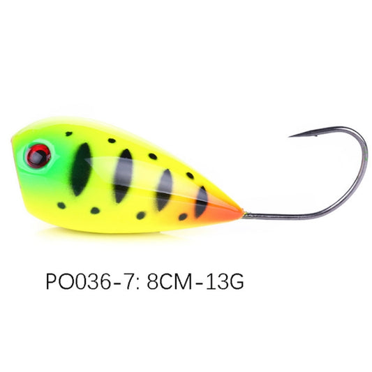 HENGJIA PO036 8cm/13g Big Mouth Single Hook Hitting Water Wave Hard Bait Lure Outdoor Fishing Gear Lure Fishing Bait Fishing Tackle (PO036-7) by HENGJIA