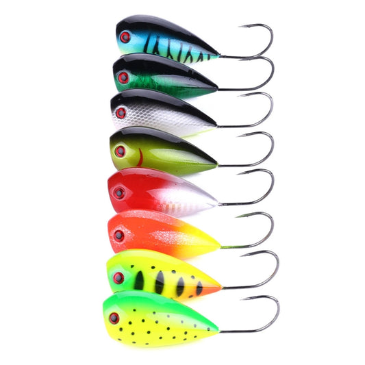 HENGJIA PO036 8 PCS 8cm/13g Big Mouth Single Hook Hitting Water Wave Hard Bait Lure Outdoor Fishing Gear Lure Fishing Bait Fishing Tackle by HENGJIA