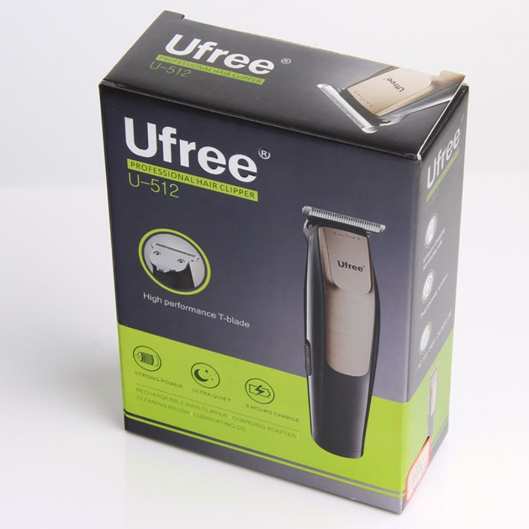 Ufree U-512 Professional Hair Salon Rechargeable Engraved Text Small Hair Clipper Hair Trimmer, EU Plug by Ufree