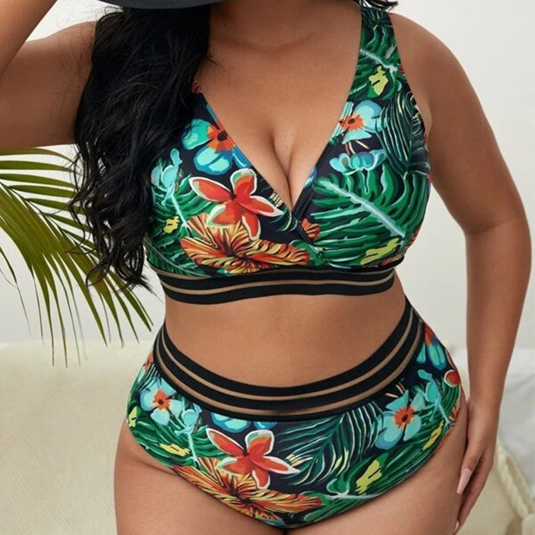 Plus size two piece 2024 bikini