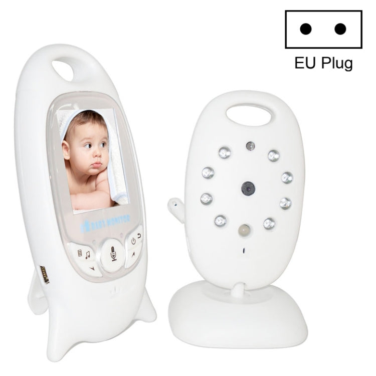 VB601 2.0 inch LCD Screen Hassle-Free Portable Baby Monitor, Support Two Way Talk Back, Night Vision(EU Plug) by bashfashion