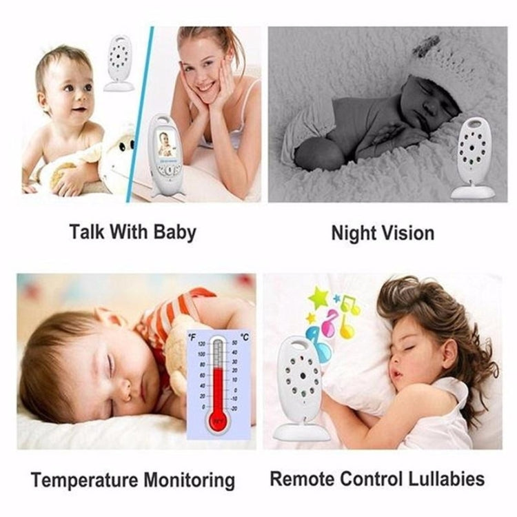 VB601 2.0 inch LCD Screen Hassle-Free Portable Baby Monitor, Support Two Way Talk Back, Night Vision(AU Plug) by bashfashion