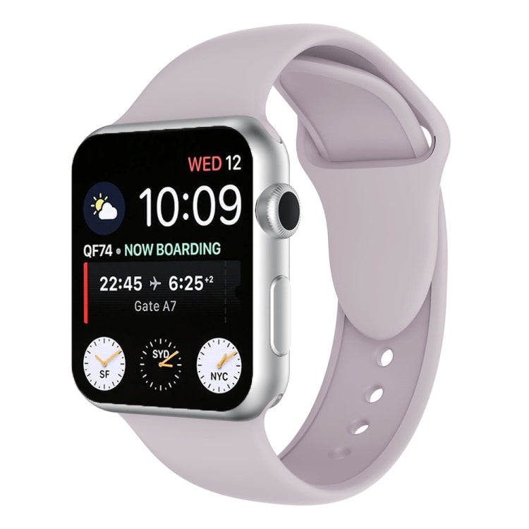 Double Rivets Silicone Watch Band for Apple Watch Series 3 & 2 & 1 38mm(Light Purple) by bashfashion
