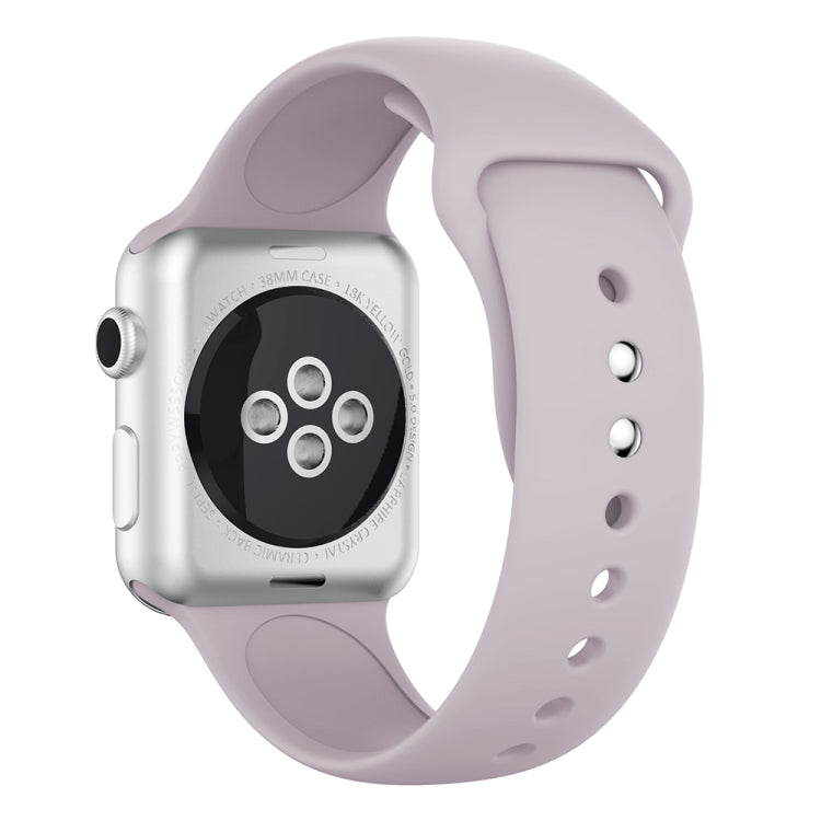 Double Rivets Silicone Watch Band for Apple Watch Series 3 & 2 & 1 38mm(Light Purple) by bashfashion