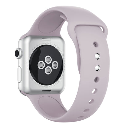 Double Rivets Silicone Watch Band for Apple Watch Series 3 & 2 & 1 38mm(Light Purple) by bashfashion