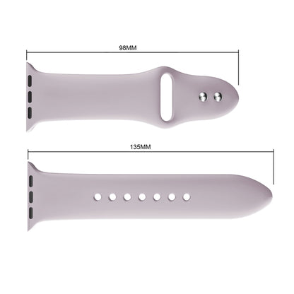 Double Rivets Silicone Watch Band for Apple Watch Series 3 & 2 & 1 38mm(Light Purple) by bashfashion