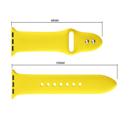 Double Rivets Silicone Watch Band for Apple Watch Series 3 & 2 & 1 38mm(Yellow) by bashfashion