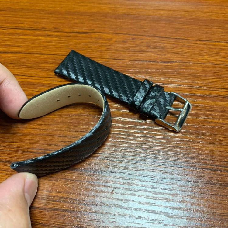 Genuine Leather Carbon Fiber Strap for Apple Watch Ultra 49mm&Watch Ultra 2 49mm / Series 10 46mm / 9&8&7 45mm / SE 3&SE 2&6&SE&5&4 44mm / 3&2&1 42mm by bashfashion