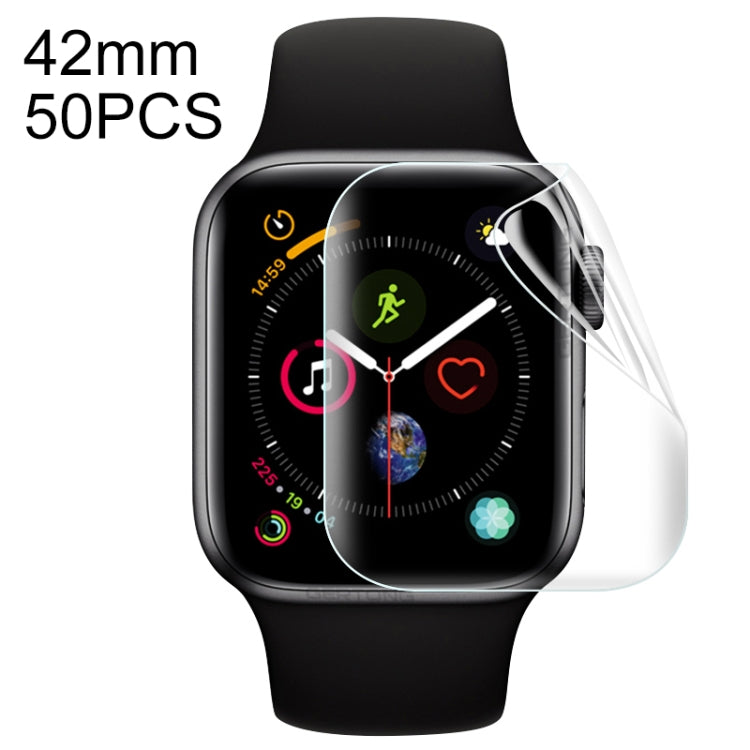50 PCS For Apple Watch Series 3 / 2 / 1 42mm Soft Hydrogel Film Full Cover Front Protector by bashfashion