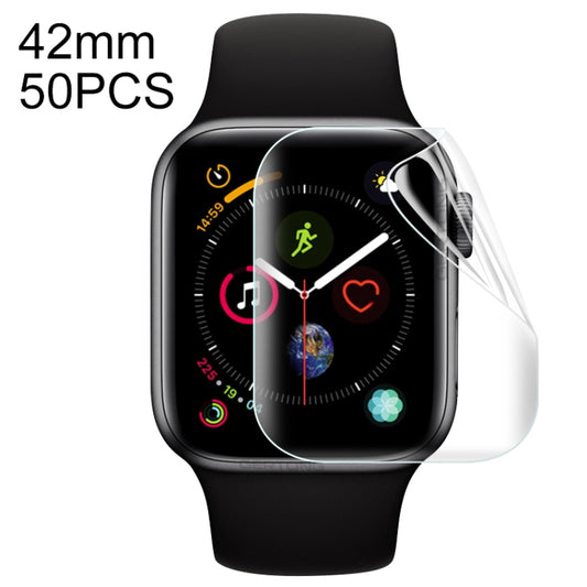 50 PCS For Apple Watch Series 3 / 2 / 1 42mm Soft Hydrogel Film Full Cover Front Protector by bashfashion
