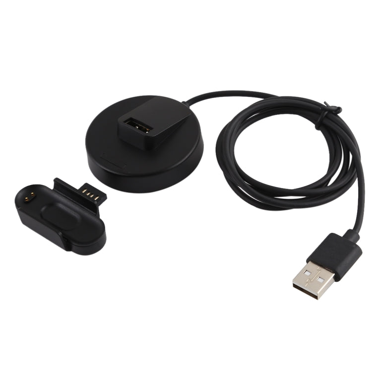 For Xiaomi Mi Band 4 Charger Charging Dock Base Stand Holder with 1m Charging Cable(Black) by bashfashion