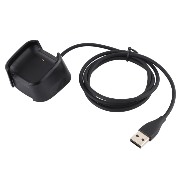For Fitbit Versa 2 Charger Charging Dock Base Stand Holder with 1m Charging Cable(Black) by bashfashion