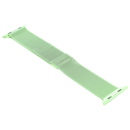 For Apple Watch Series 7 41mm / 6 & SE & 5 & 4 40mm / 3 & 2 & 1 38mm Color-changing Magnetic Nylon Watch Band(Dark Green) by bashfashion